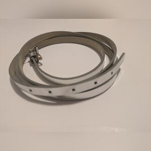 BCBGMAXAZRIA Silver Metallic Belt